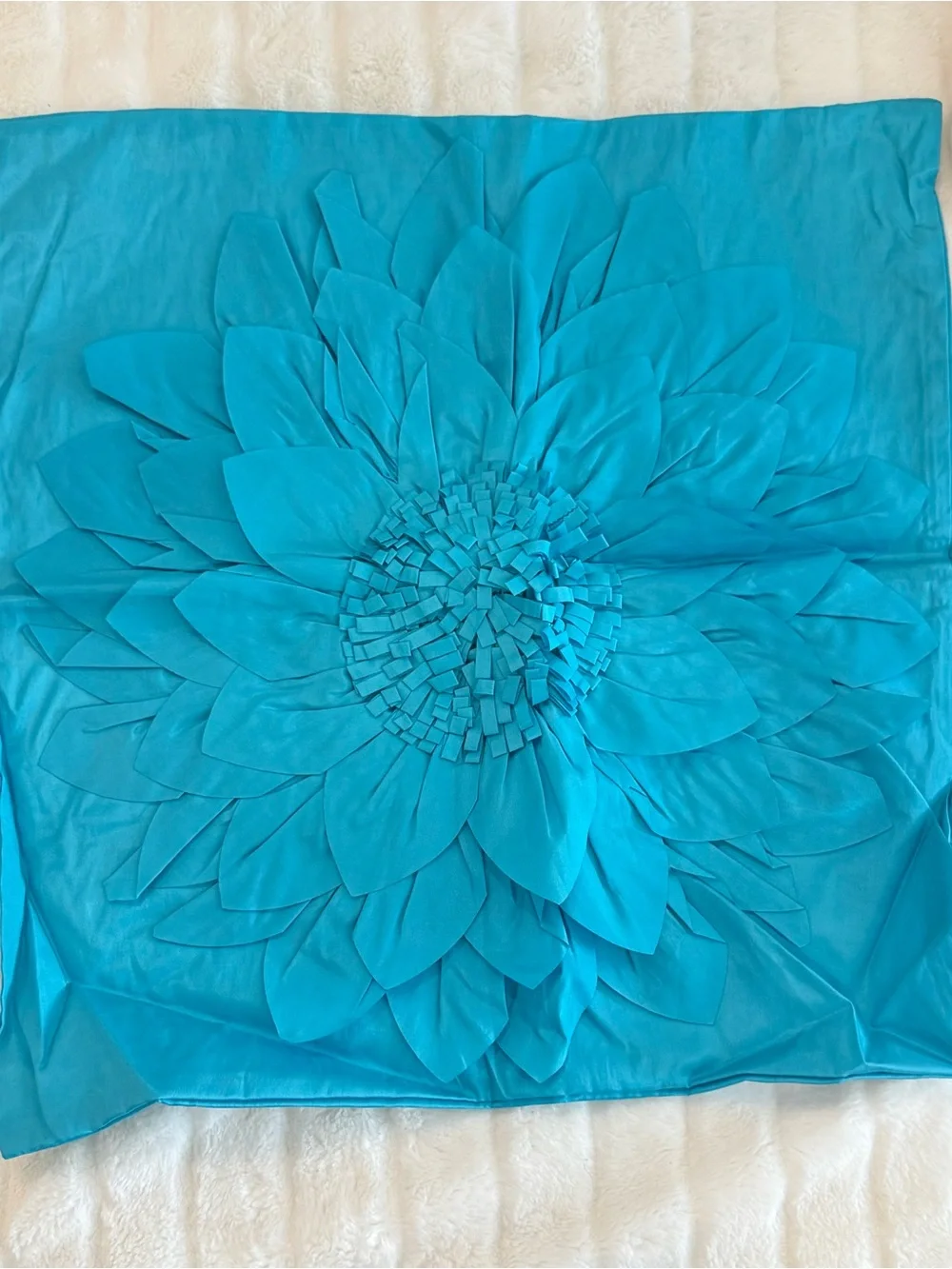 Amazon Teal Floral Accent Pillow